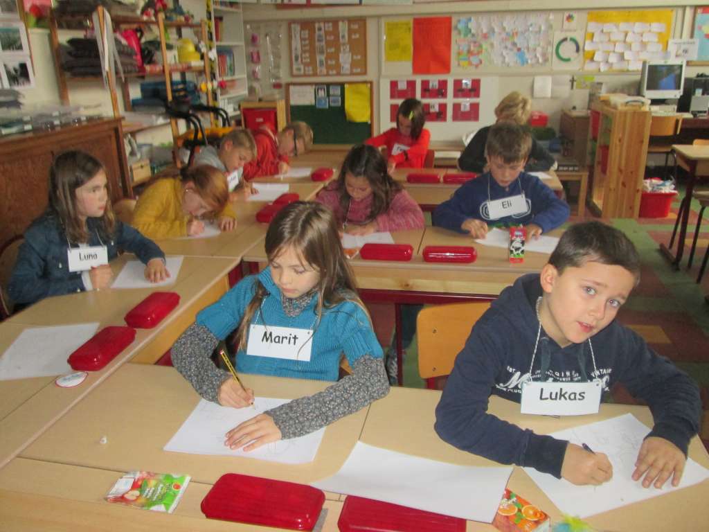 Tekenles in 4B