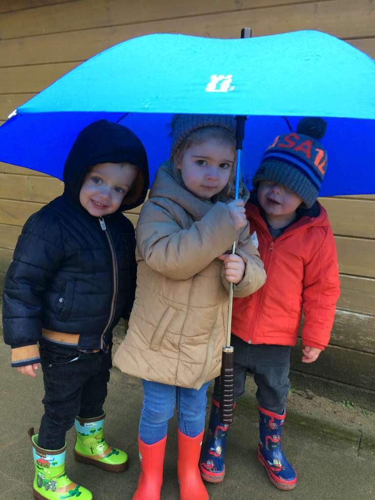 1PA Herfst: Wij gaan op stap met regenlaarzen en paraplu